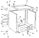 Section Diagram and Parts List for DDG9685SAMWW  General Electric Dryer