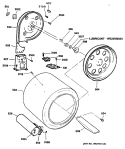 Section Diagram and Parts List for DDG9685SAMWW  General Electric Dryer