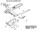 GAS VALVE & BURNER ASSEMBLY Diagram and Parts List for DDG9685SAMWW  General Electric Dryer