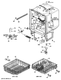 Section Diagram and Parts List for GSD800T-60BA  General Electric Dishwasher