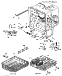 Section Diagram and Parts List for GSD1350T60  General Electric Dishwasher