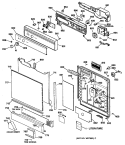 Section Diagram and Parts List for ZBD3100V60BB  General Electric Dishwasher