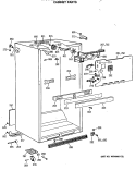 CABINET PARTS Diagram and Parts List for TBC19MASMRWH  General Electric Refrigerator