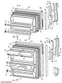Section Diagram and Parts List for TBE14DASJRAD  General Electric Refrigerator