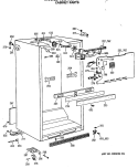CABINET PARTS Diagram and Parts List for TBE18DASMRAD  General Electric Refrigerator