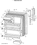 FRESH FOOD DOOR Diagram and Parts List for TBE21DASSRWH  General Electric Refrigerator