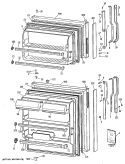 Section Diagram and Parts List for TBX14GASCRAD  General Electric Refrigerator