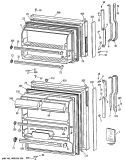 Section Diagram and Parts List for TBX14GASFRAD  General Electric Refrigerator