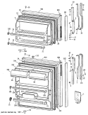 Section Diagram and Parts List for TBX14GASDRAD  General Electric Refrigerator