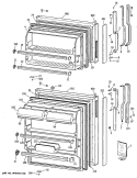 Section Diagram and Parts List for TBX14GASJRAD  General Electric Refrigerator