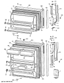 Section Diagram and Parts List for TBX14MASDRAD  General Electric Refrigerator