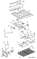 Section Diagram and Parts List for TBX14MASDRAD  General Electric Refrigerator