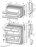 Section Diagram and Parts List for TBX14MASFRAD  General Electric Refrigerator