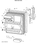 FRESH FOOD DOOR Diagram and Parts List for TBX18JASGRAD  General Electric Refrigerator