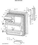 FRESH FOOD DOOR Diagram and Parts List for TBX18JATHRAD  General Electric Refrigerator