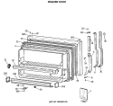 FREEZER DOOR Diagram and Parts List for TBX19MASRRWH  General Electric Refrigerator