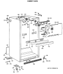CABINET PARTS Diagram and Parts List for TBX19MASRRWH  General Electric Refrigerator