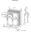 FRESH FOOD DOOR Diagram and Parts List for TBX19PATMRBB  General Electric Refrigerator