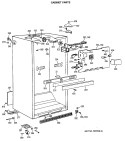CABINET PARTS Diagram and Parts List for TBX19PATMRBB  General Electric Refrigerator