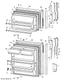 Section Diagram and Parts List for TBH14SASKLAD  General Electric Refrigerator