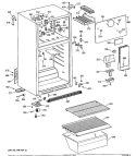 Section Diagram and Parts List for TBH14SASKLAD  General Electric Refrigerator