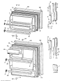 Section Diagram and Parts List for TBX14SATBLWH  General Electric Refrigerator
