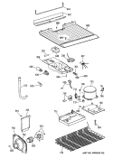 Section Diagram and Parts List for TBX14SATBLWH  General Electric Refrigerator