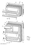 Section Diagram and Parts List for TBX14SYTBLAD  General Electric Refrigerator