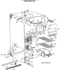 FREEZER SECTION Diagram and Parts List for TFG20JASMWH  General Electric Refrigerator