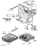 Section Diagram and Parts List for GSD1350T62  General Electric Dishwasher