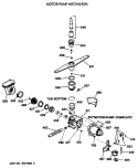 MOTOR - PUMP MECHANISM Diagram and Parts List for GSD950T-62  General Electric Dishwasher
