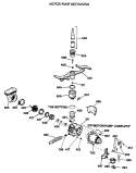 MOTOR - PUMP MECHANISM Diagram and Parts List for GSD1200T63  General Electric Dishwasher