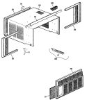 Section Diagram and Parts List for AVP18DAV2  General Electric Air Conditioner