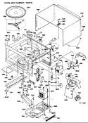 OVEN AND CABINET PARTS Diagram and Parts List for JE1240WV01  General Electric Microwave