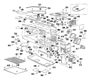 Section Diagram and Parts List for JKP76GP3BG  General Electric Microwave Oven Combo