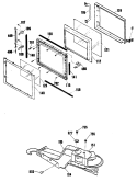 Section Diagram and Parts List for JKP65WP3WG  General Electric Microwave Oven Combo