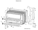 FREEZER DOOR Diagram and Parts List for TBH18DATERWH  General Electric Refrigerator