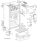 Section Diagram and Parts List for TBH14SATCLWH  General Electric Refrigerator