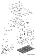Section Diagram and Parts List for TBH14SATCLWH  General Electric Refrigerator