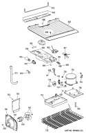 Section Diagram and Parts List for TBX16DATBRWH  General Electric Refrigerator