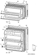 Section Diagram and Parts List for TBX14AYTBLWH  General Electric Refrigerator
