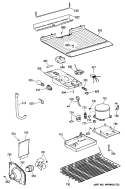 Section Diagram and Parts List for TBX14AYTBLWH  General Electric Refrigerator