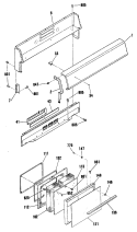 Section Diagram and Parts List for JGBP19GEV1WH  General Electric Range