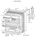 FRESH FOOD DOOR Diagram and Parts List for TBX19MASSRWH  General Electric Refrigerator