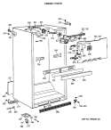CABINET PARTS Diagram and Parts List for TBX19MASSRWH  General Electric Refrigerator