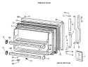 FREEZER DOOR Diagram and Parts List for TBX21DASSRAD  General Electric Refrigerator