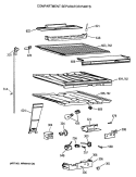 COMPARTMENT SEPARATOR PARTS Diagram and Parts List for TBX21DASSRAD  General Electric Refrigerator