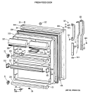 FRESH FOOD DOOR Diagram and Parts List for TBX22JASSRWH  General Electric Refrigerator