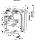 FRESH FOOD DOOR Diagram and Parts List for TBX21GATNRWH  General Electric Refrigerator