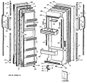 Section Diagram and Parts List for TFG22ZATCWH  General Electric Refrigerator